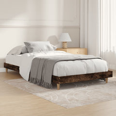 vidaXL Bed Frame without Mattress Smoked Oak 90x200 cm Engineered Wood 1