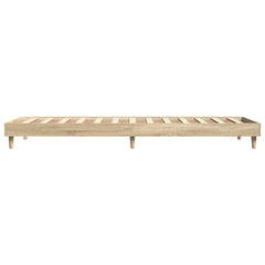 vidaXL Bed Frame without Mattress Sonoma Oak 75x190 cm Small Single Engineered Wood 6