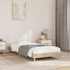 vidaXL Bed Frame without Mattress Sonoma Oak 75x190 cm Small Single Engineered Wood 1
