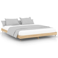 vidaXL Bed Frame without Mattress Sonoma Oak 120x200 cm Engineered Wood 2
