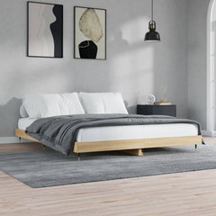 vidaXL Bed Frame without Mattress Sonoma Oak 120x200 cm Engineered Wood 3