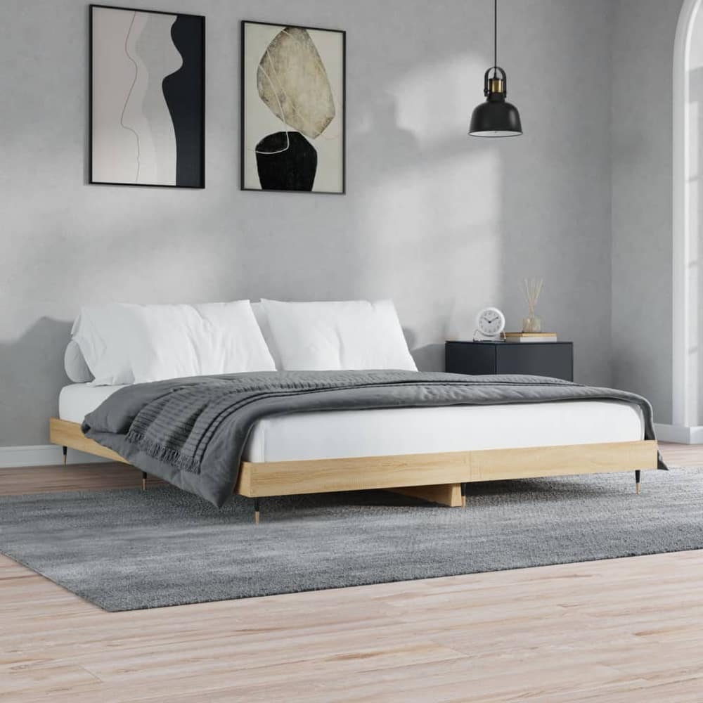 Bed Frame without Mattress 120x200 cm Sonoma oak