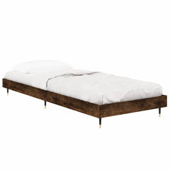 vidaXL Bed Frame without Mattress Smoked Oak 75x190 cm Small Single Engineered Wood 4