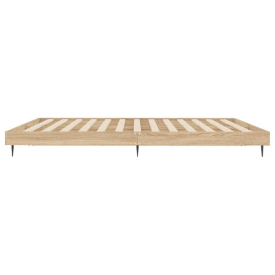 Bed Frame Sonoma Oak 200x200 cm Engineered Wood