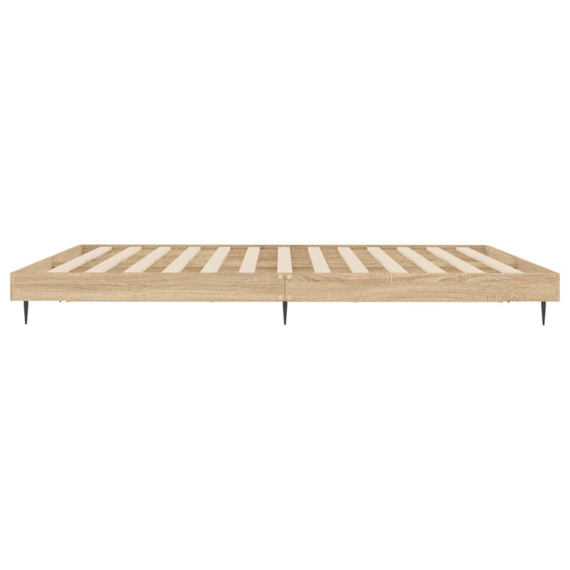 Bed Frame Sonoma Oak 200x200 cm Engineered Wood