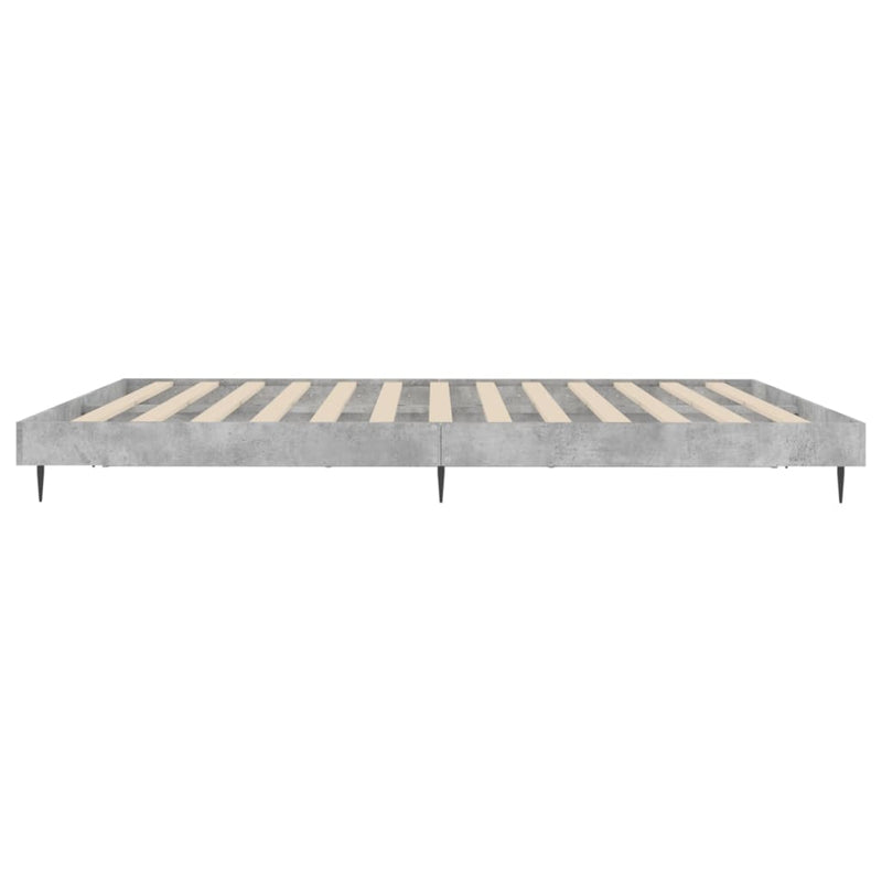 Bed Frame Concrete Grey 200x200 cm Engineered Wood