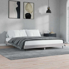 Bed Frame without Mattress Length 200 cm Grey Sonoma 200 cm