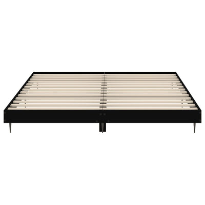 Bed Frame Black 180x200 cm Super King Engineered Wood