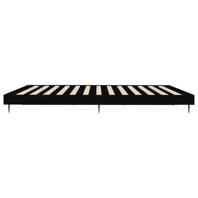 Bed Frame Black 180x200 cm Super King Engineered Wood