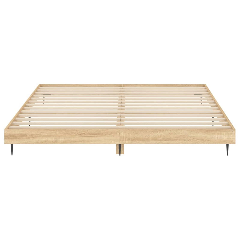 Bed Frame Sonoma Oak 180x200 cm Super King Engineered Wood