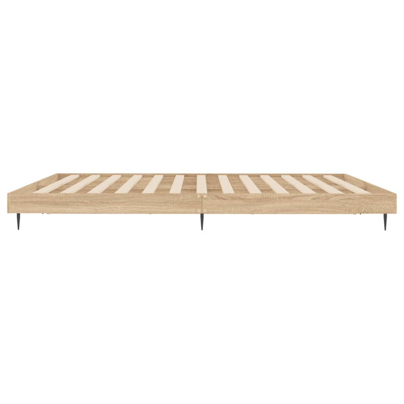 Bed Frame Sonoma Oak 180x200 cm Super King Engineered Wood