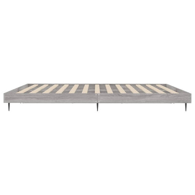 Bed Frame Grey Sonoma 180x200 cm Super King Engineered Wood