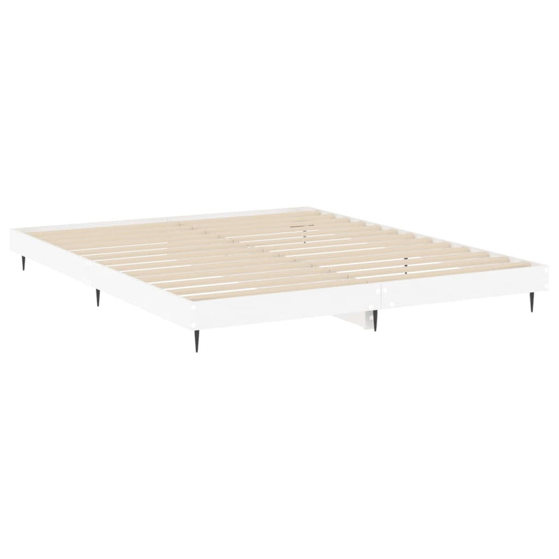 Bed Frame White 160x200 cm Engineered Wood