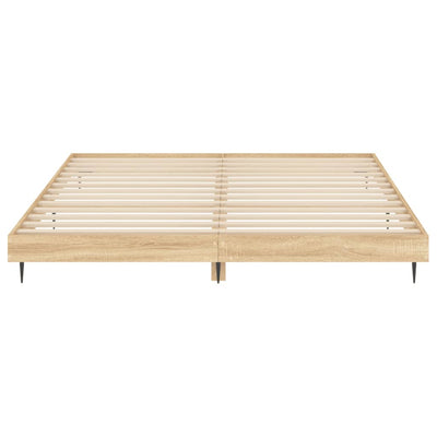 Bed Frame Sonoma Oak 160x200 cm Engineered Wood