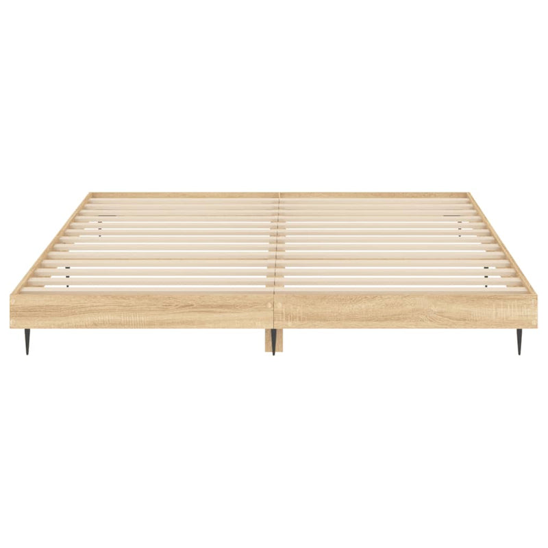 Bed Frame Sonoma Oak 160x200 cm Engineered Wood