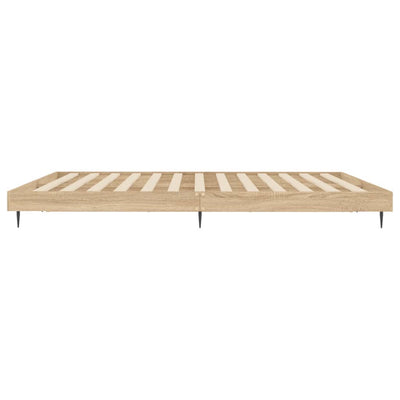 Bed Frame Sonoma Oak 160x200 cm Engineered Wood