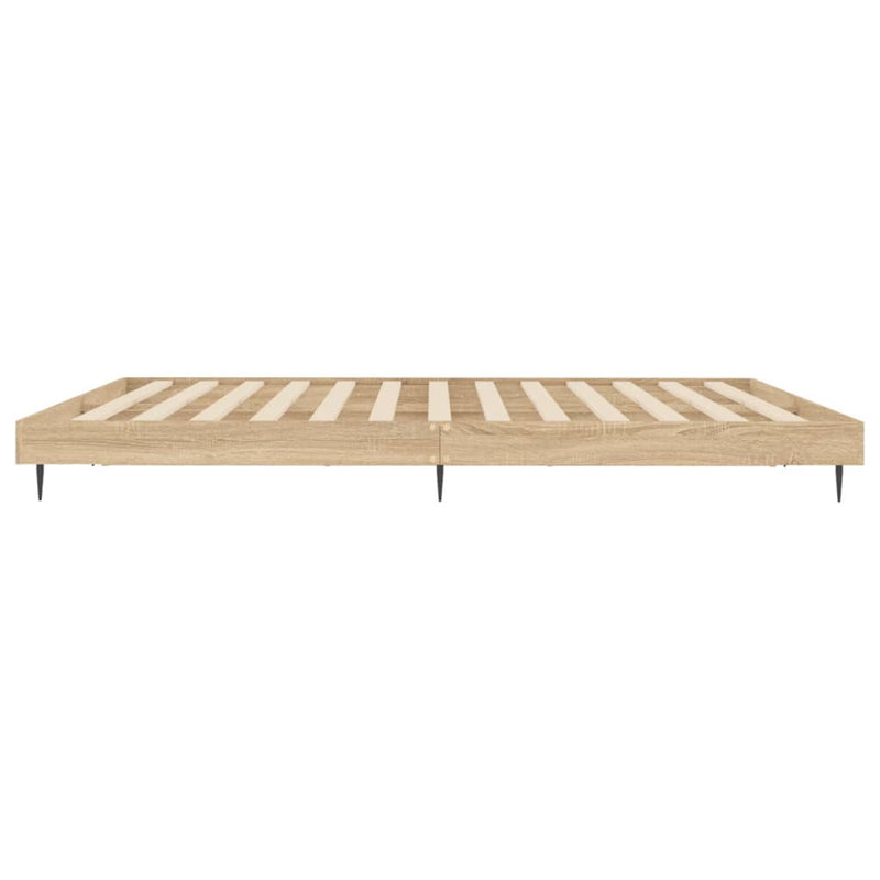 Bed Frame Sonoma Oak 160x200 cm Engineered Wood