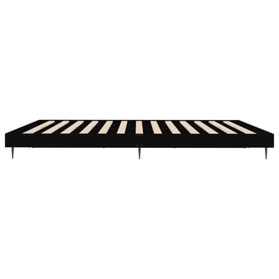 Bed Frame Black 150x200 cm King Size Engineered Wood