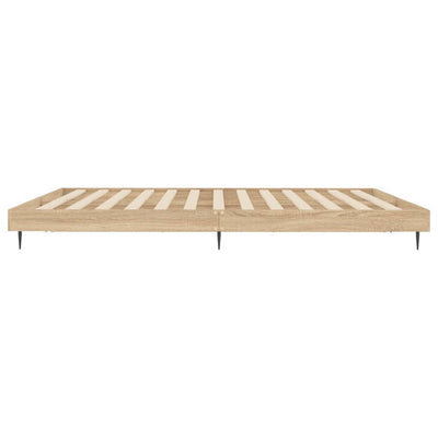 Bed Frame Sonoma Oak 150x200 cm King Size Engineered Wood