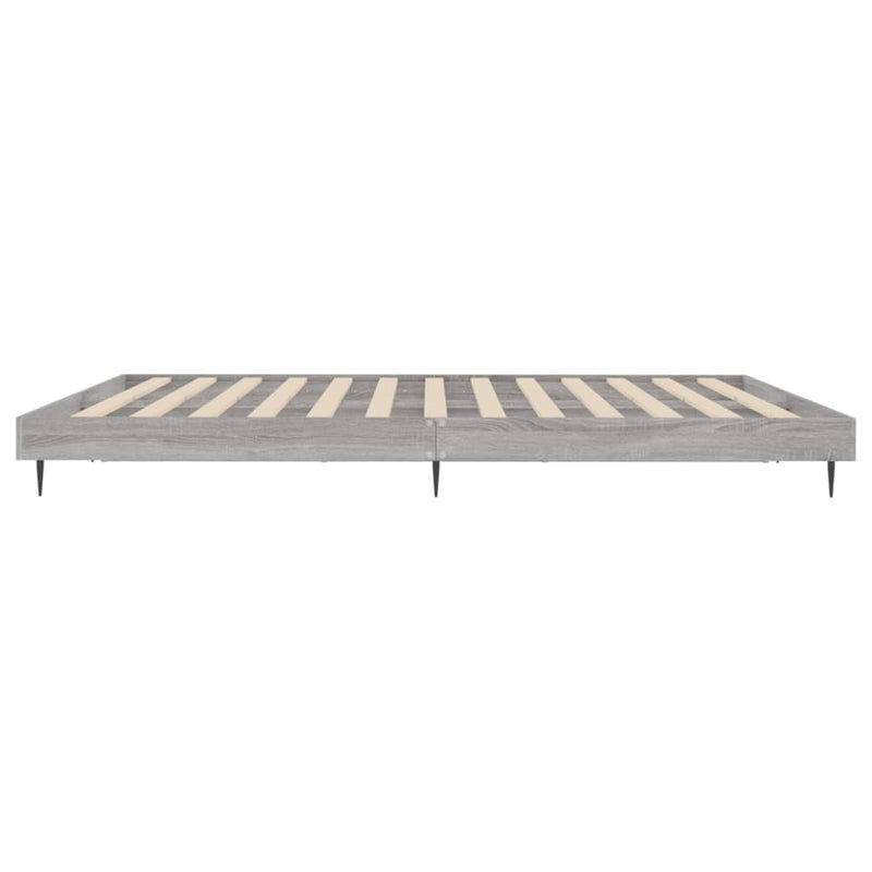 Bed Frame Grey Sonoma 150x200 cm King Size Engineered Wood