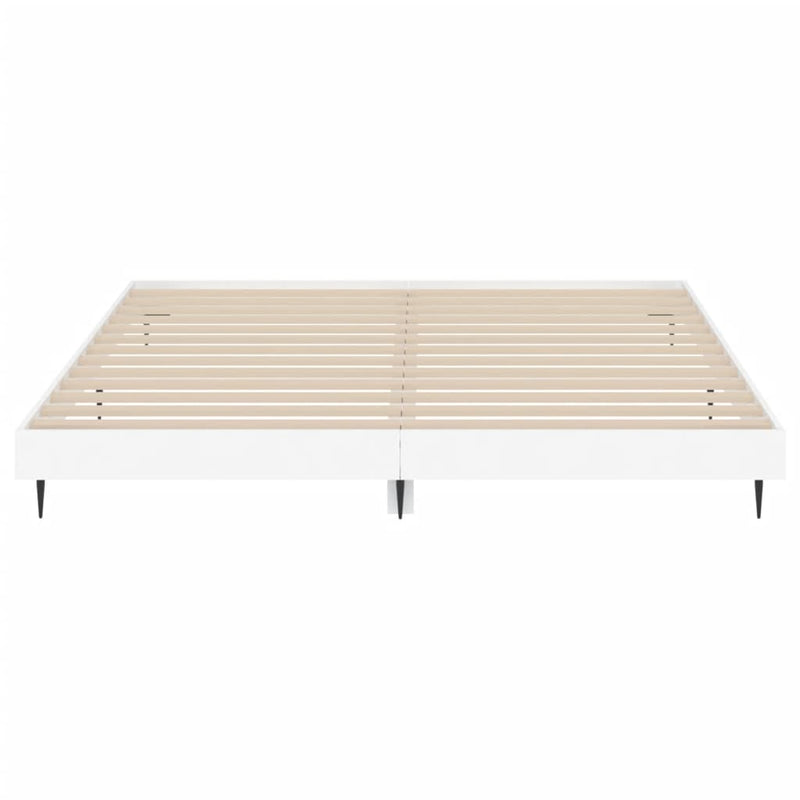 Bed Frame White 140x200 cm Engineered Wood