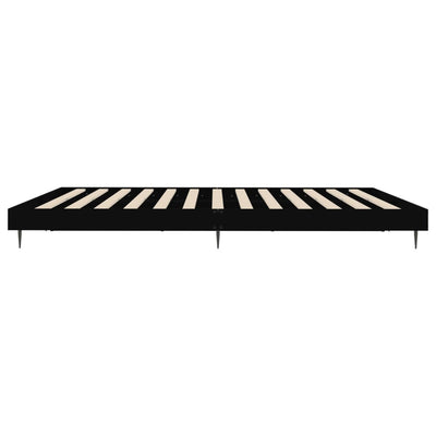 Bed Frame Black 140x200 cm Engineered Wood