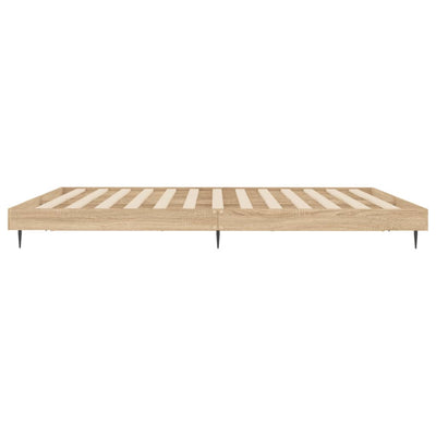 Bed Frame Sonoma Oak 140x200 cm Engineered Wood