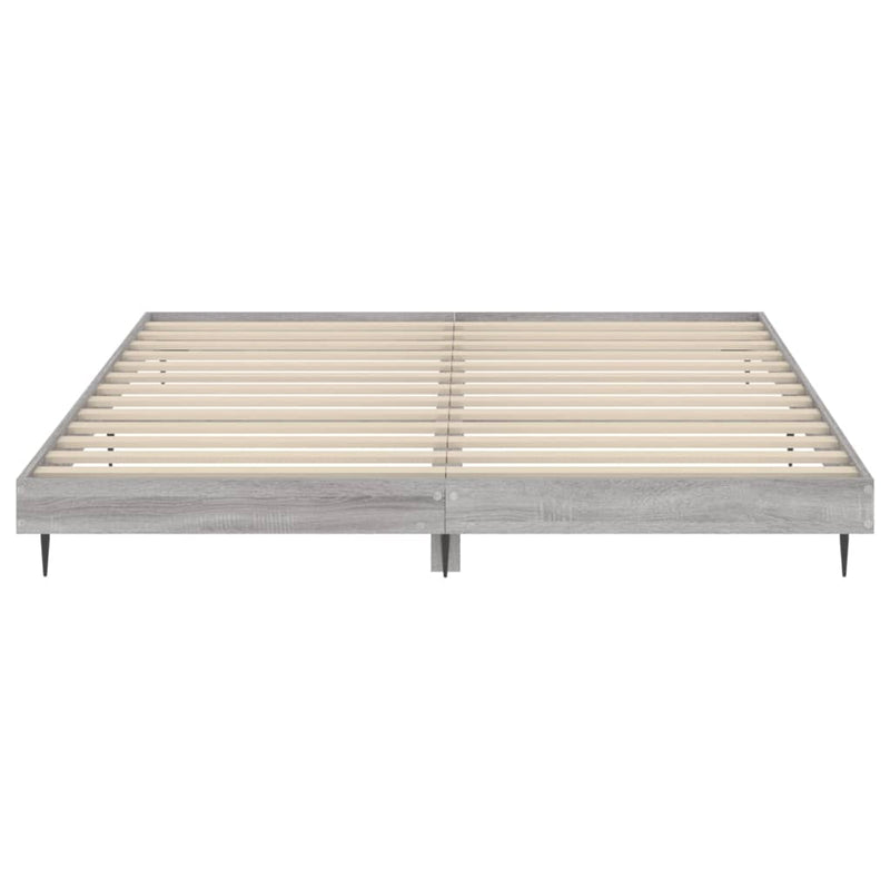 Bed Frame Grey Sonoma 140x200 cm Engineered Wood