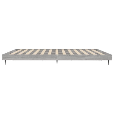 Bed Frame Grey Sonoma 140x200 cm Engineered Wood