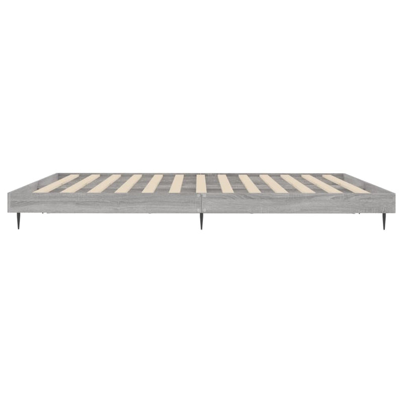 Bed Frame Grey Sonoma 140x200 cm Engineered Wood