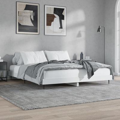 Bed Frame White 120x200 cm Engineered Wood