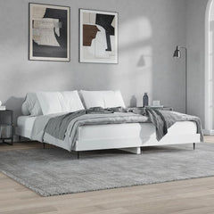 Bed Frame without Mattress Engineered Wood Length 200 cm White 120 cm