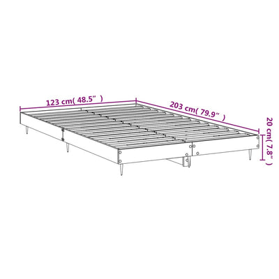 Bed Frame White 120x200 cm Engineered Wood