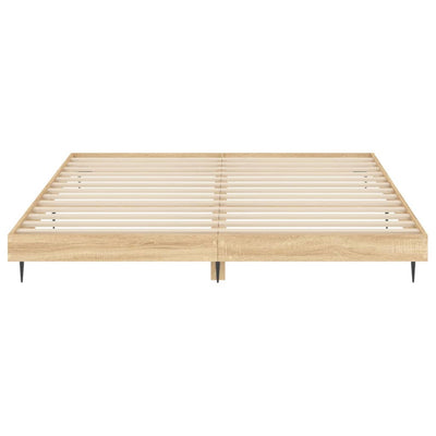 Bed Frame Sonoma Oak 120x200 cm Engineered Wood