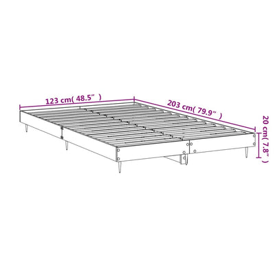 Bed Frame Sonoma Oak 120x200 cm Engineered Wood