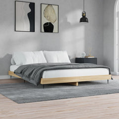 vidaXL Bed Frame without Mattress Sonoma Oak 120x200 cm Engineered Wood 1