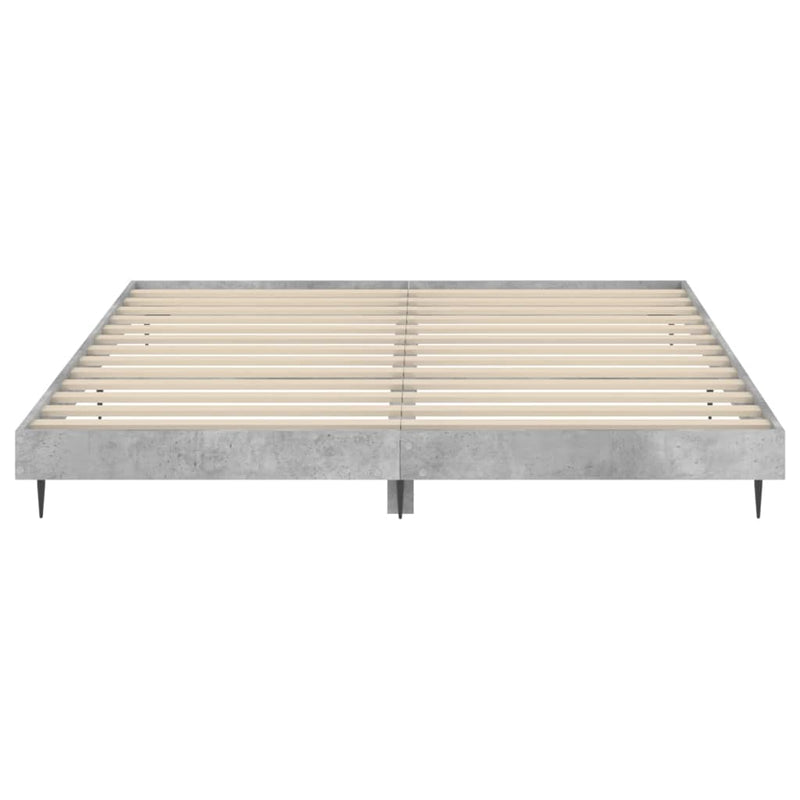 Bed Frame Concrete Grey 120x200 cm Engineered Wood