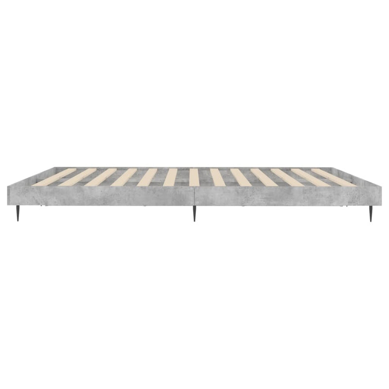 Bed Frame Concrete Grey 120x200 cm Engineered Wood