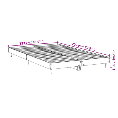 Bed Frame Concrete Grey 120x200 cm Engineered Wood