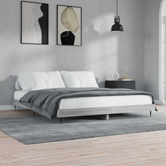 vidaXL Bed Frame without Mattress Grey Sonoma 120x200 cm Engineered Wood 1