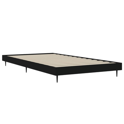 Bed Frame Black 100x200 cm Engineered Wood