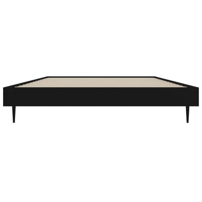 Bed Frame Black 100x200 cm Engineered Wood