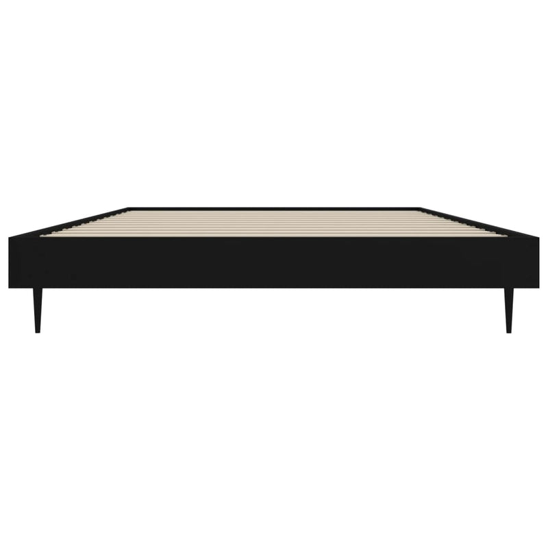 Bed Frame Black 100x200 cm Engineered Wood