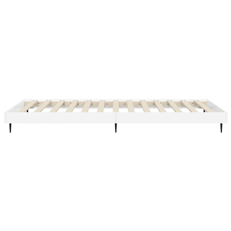 Bed Frame High Gloss White 100x200 cm Engineered Wood