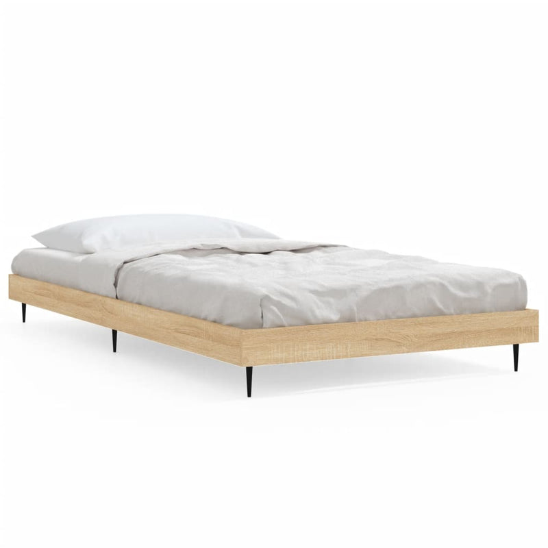 Bed Frame Sonoma Oak 100x200 cm Engineered Wood