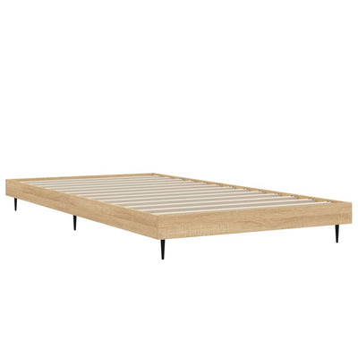 Bed Frame Sonoma Oak 100x200 cm Engineered Wood