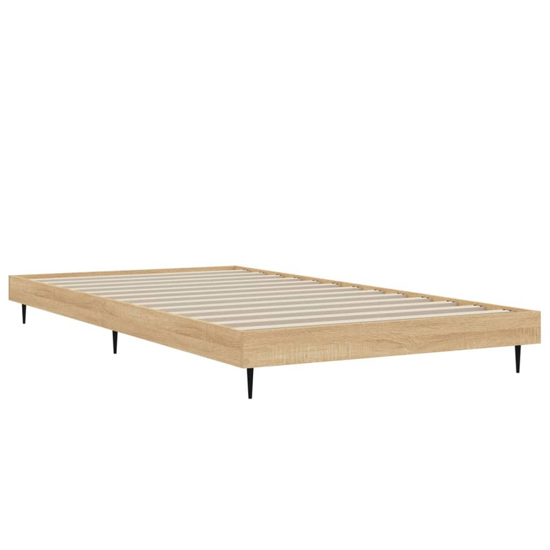 Bed Frame Sonoma Oak 100x200 cm Engineered Wood