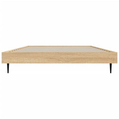 Bed Frame Sonoma Oak 100x200 cm Engineered Wood