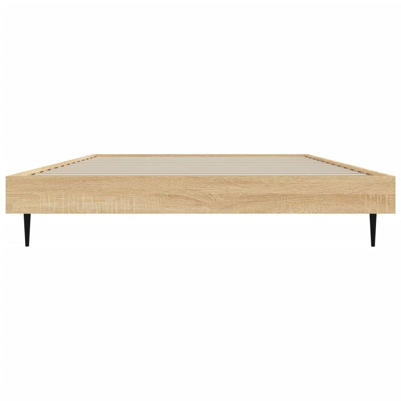 Bed Frame Sonoma Oak 100x200 cm Engineered Wood