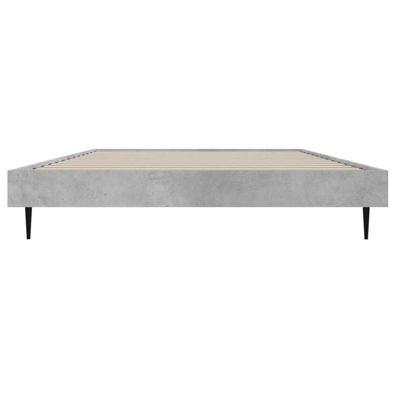 Bed Frame Concrete Grey 100x200 cm Engineered Wood